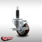 Service Caster 3'' SS Maroon Poly Swivel 1'' Expanding Stem Caster with Brake SCC-SSEX20S314-PPUB-MRN-TLB-1 - alternate 2